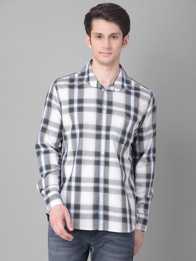 Grey Checked Shirt-Men Shirts-Crimsoune Club