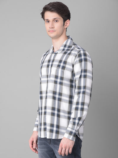 Grey Checked Shirt-Men Shirts-Crimsoune Club