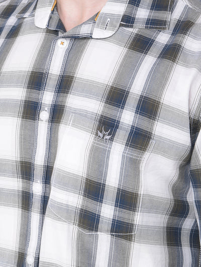 Grey Checked Shirt-Men Shirts-Crimsoune Club