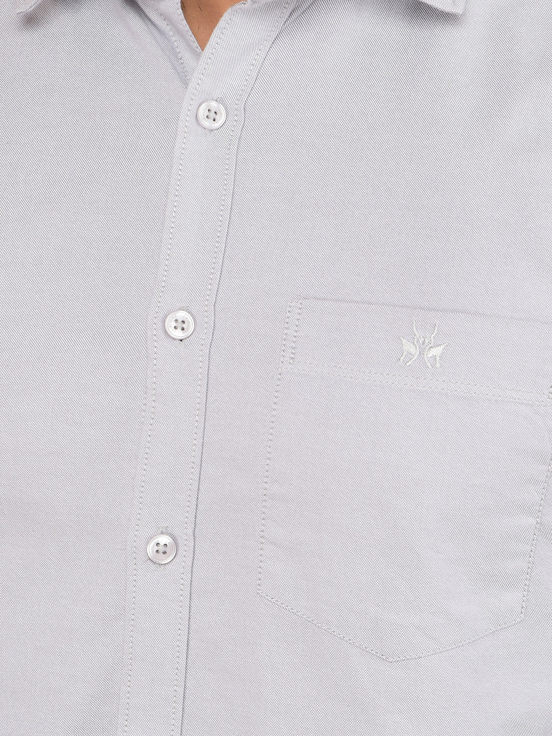 Grey 100% Cotton Shirt-Men Shirts-Crimsoune Club