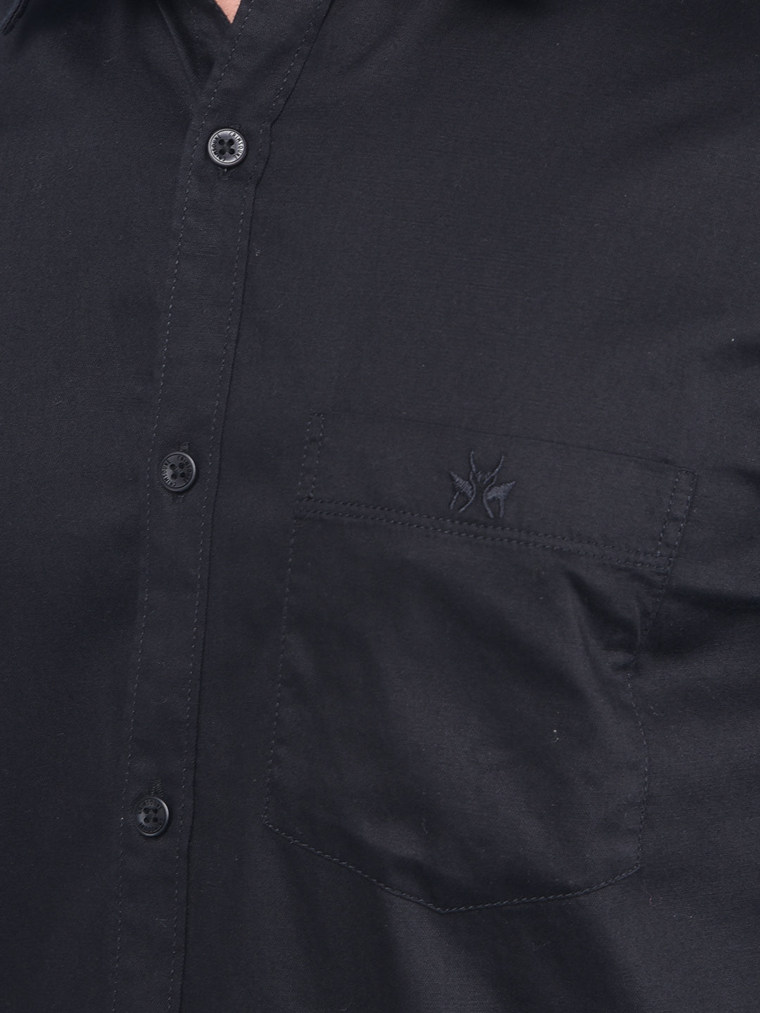 Black 100% Cotton Shirt-Men Shirts-Crimsoune Club