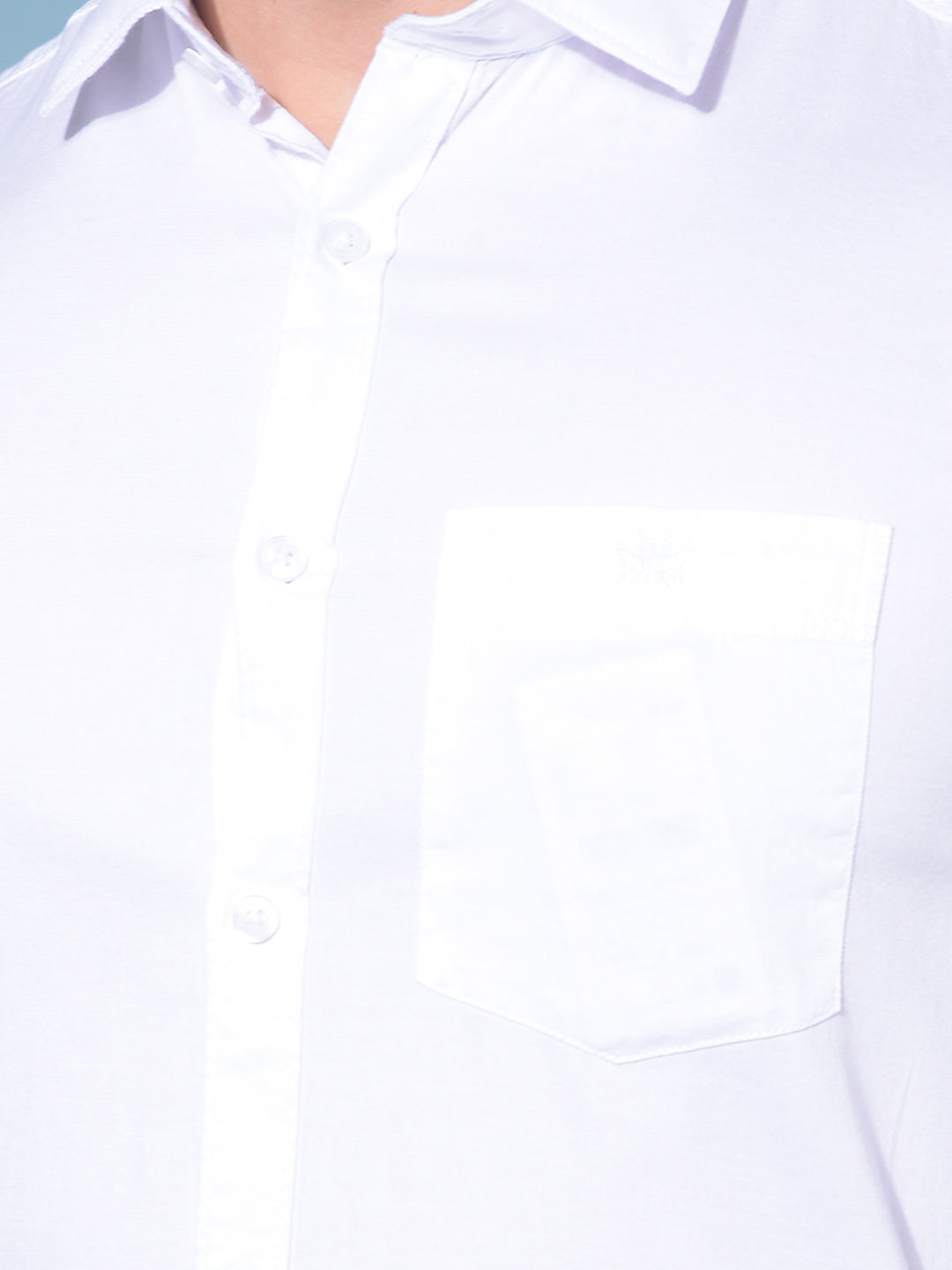 White 100% Cotton Shirt-Men Shirts-Crimsoune Club