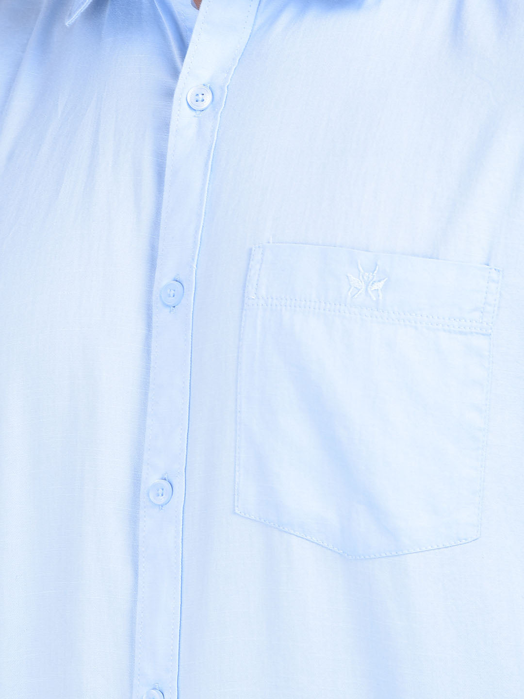 Blue 100% Cotton Shirt-Men Shirts-Crimsoune Club