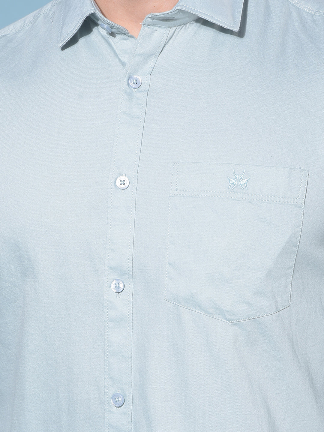 Green 100% Cotton Shirt-Men Shirts-Crimsoune Club