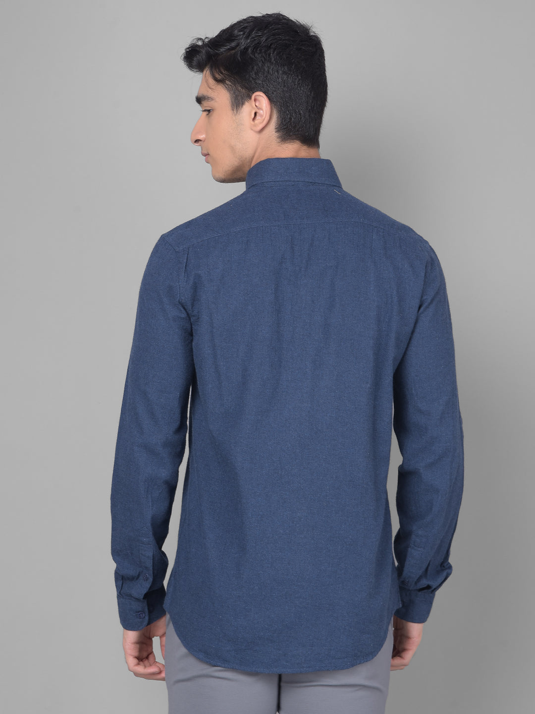 Blue Button Down Shirt-Men Shirts-Crimsoune Club