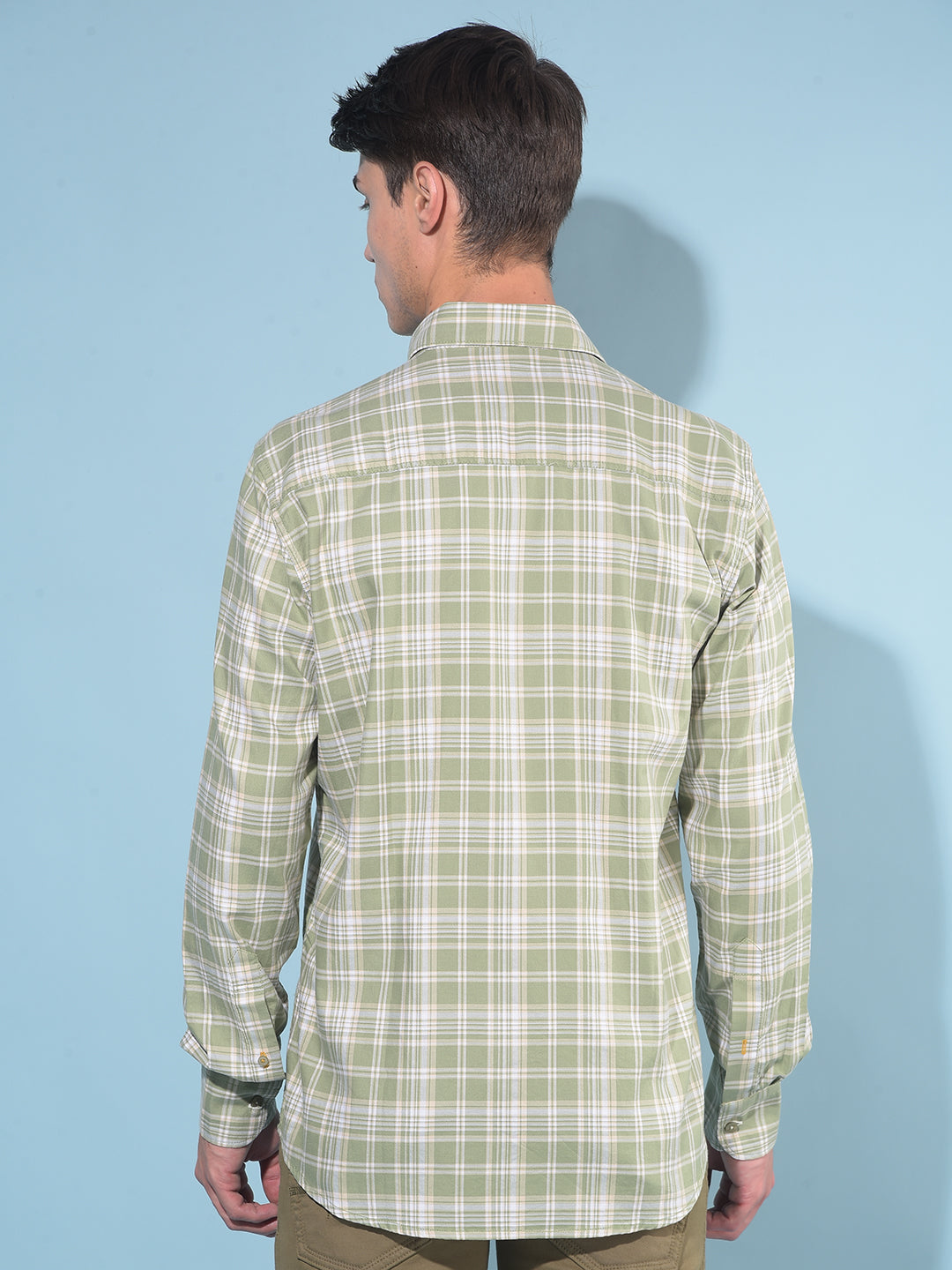 Green Tartan Check 100% Cotton Shirt-Men Shirts-Crimsoune Club