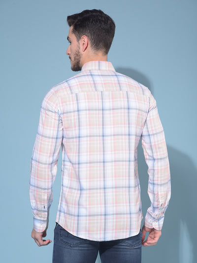 Multi Colour Tartan Check 100% Cotton Shirt-Men Shirts-Crimsoune Club