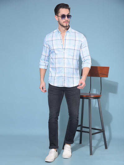 Multi Colour Tartan Check 100% Cotton Shirt-Men Shirts-Crimsoune Club