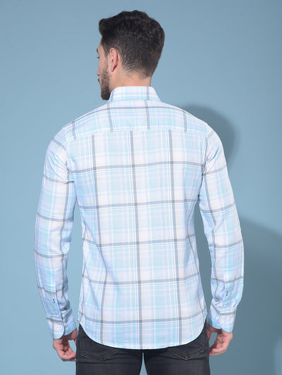 Multi Colour Tartan Check 100% Cotton Shirt-Men Shirts-Crimsoune Club