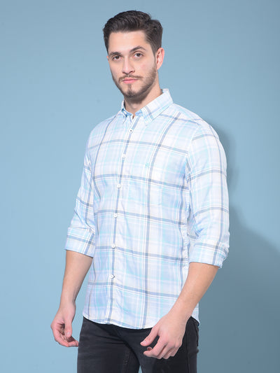 Multi Colour Tartan Check 100% Cotton Shirt-Men Shirts-Crimsoune Club