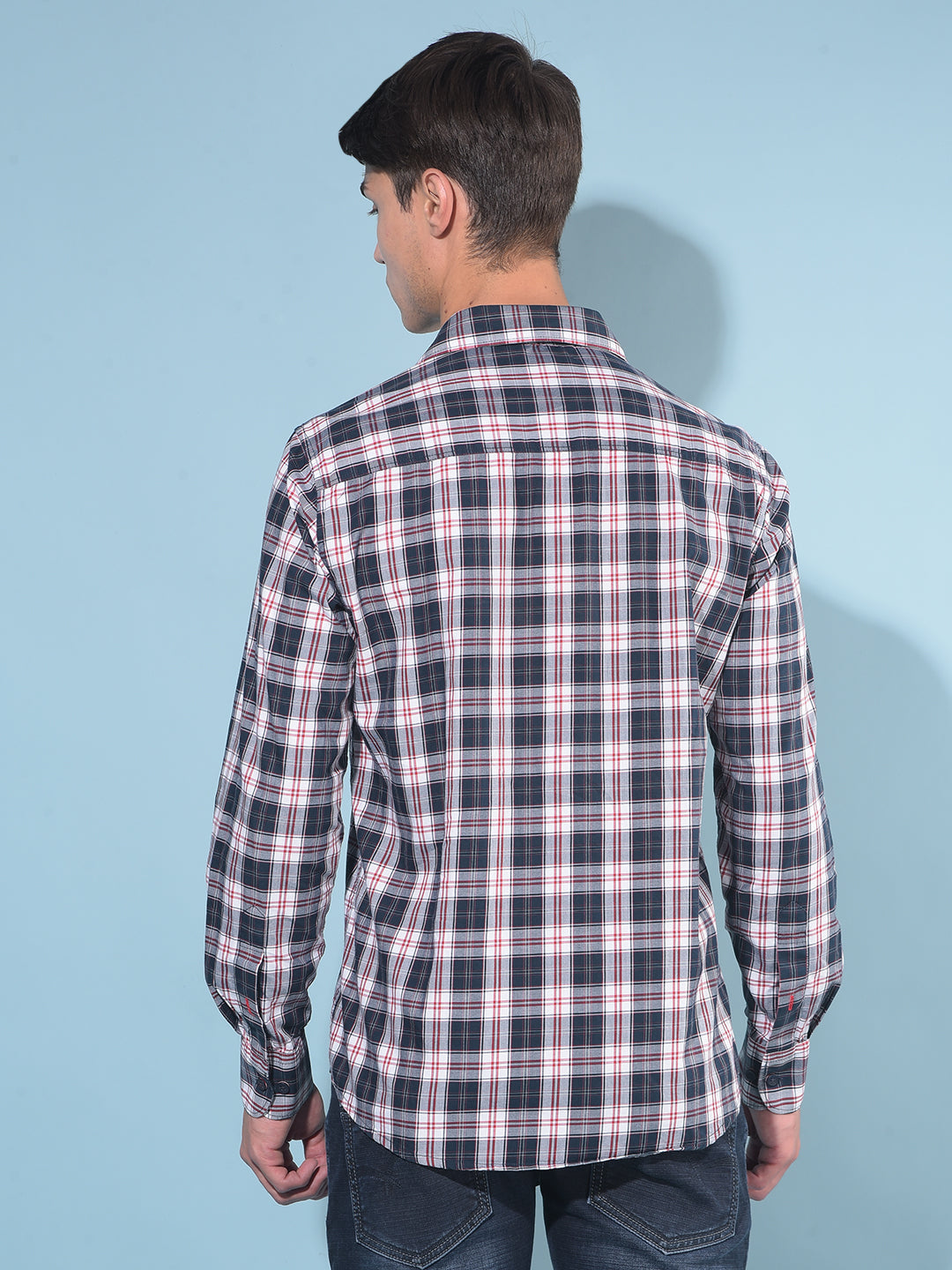 Red Tartan Check 100% Cotton Shirt-Men Shirts-Crimsoune Club