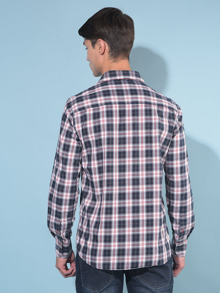 Red Tartan Check 100% Cotton Shirt-Men Shirts-Crimsoune Club