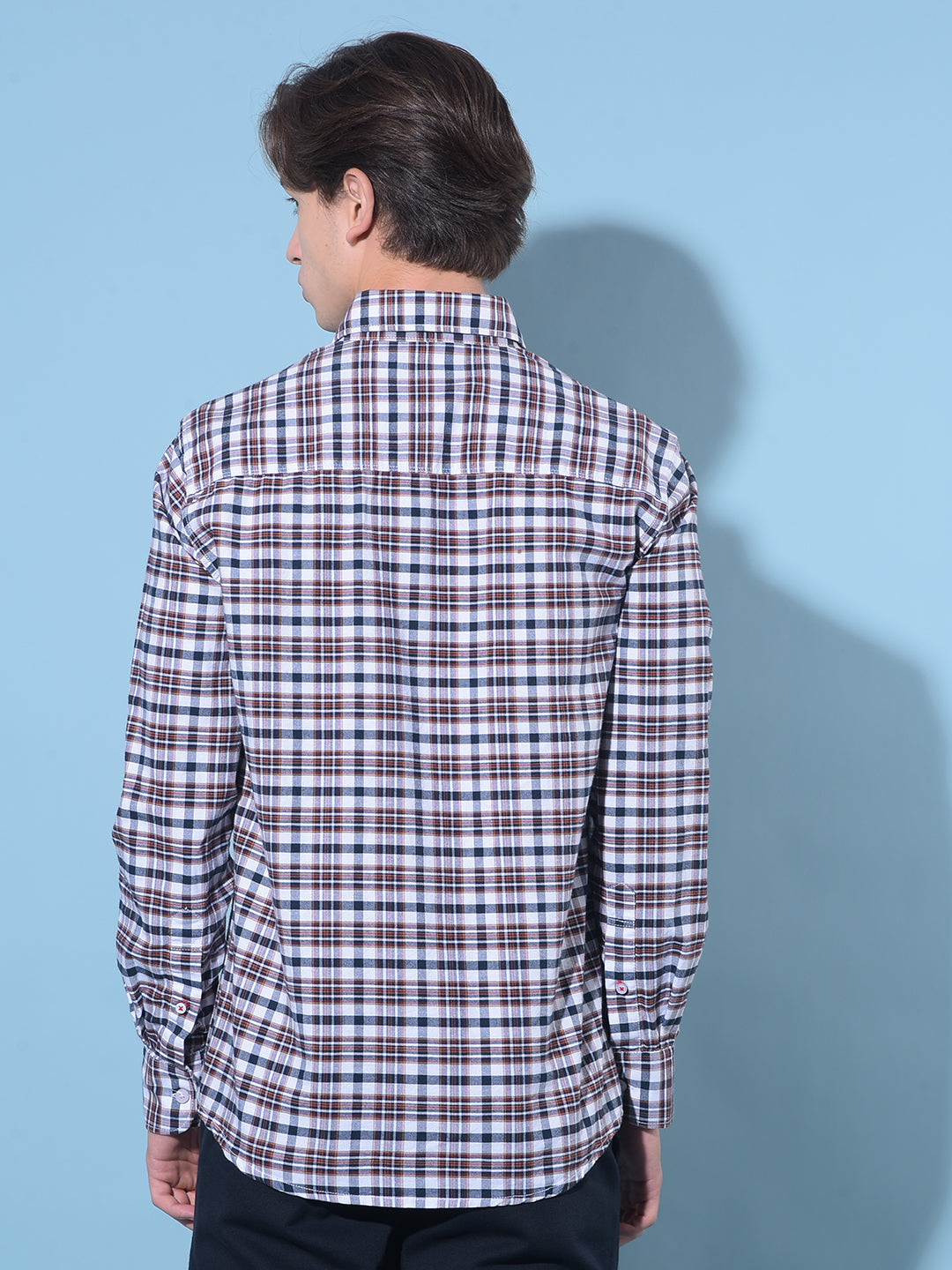 Maroon Tartan Check 100% Cotton Shirt-Men Shirts-Crimsoune Club