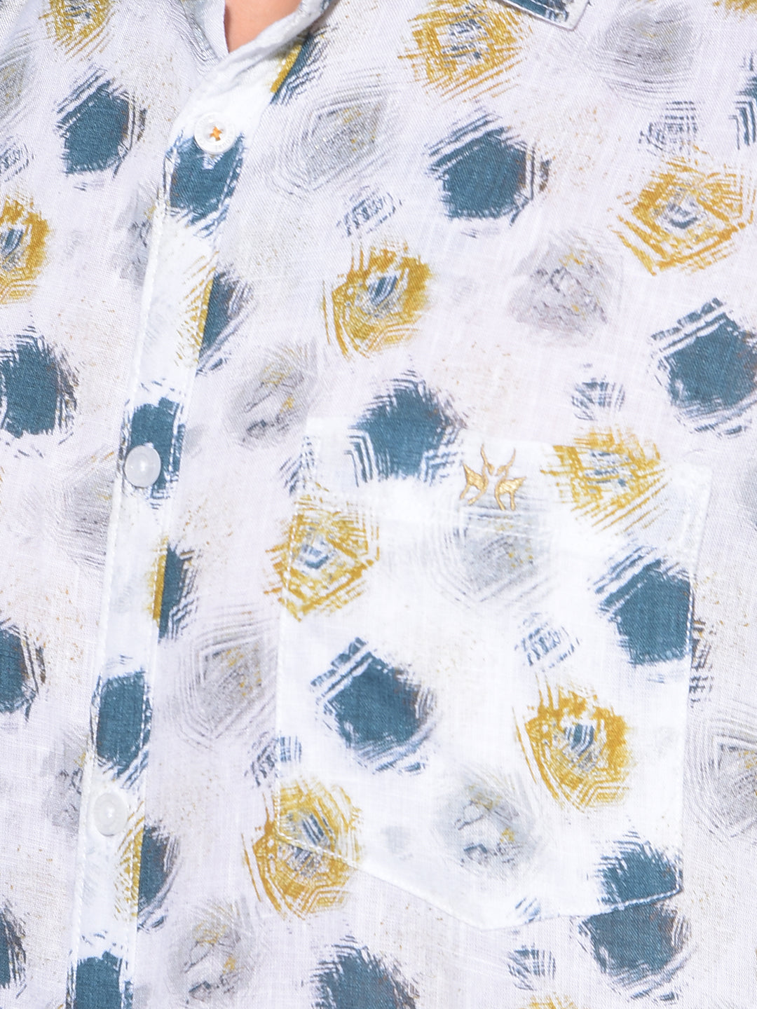 White Printed Shirt-Men Shirts-Crimsoune Club