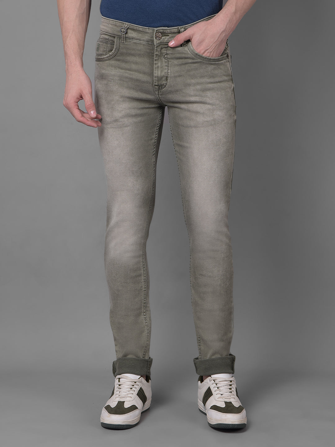 Olive Jeans-Men Jeans-Crimsoune Club