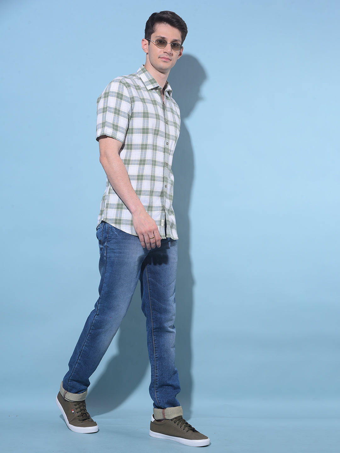 Blue Stretchable Jeans-Men Jeans-Crimsoune Club