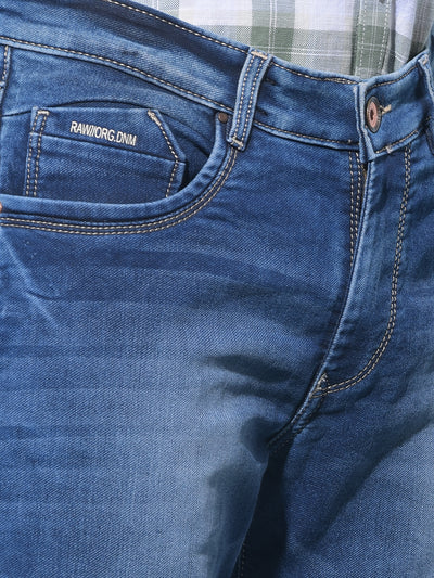 Blue Stretchable Jeans-Men Jeans-Crimsoune Club