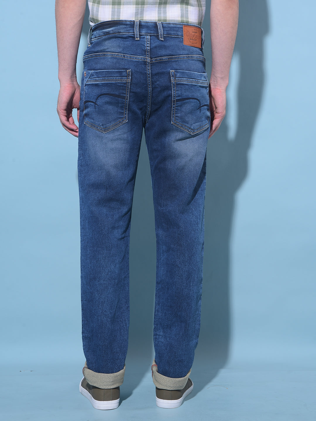 Blue Stretchable Jeans-Men Jeans-Crimsoune Club