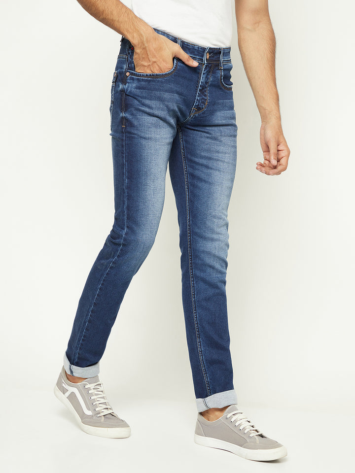 Versatile Blue Denim Jeans-Men Jeans-Crimsoune Club