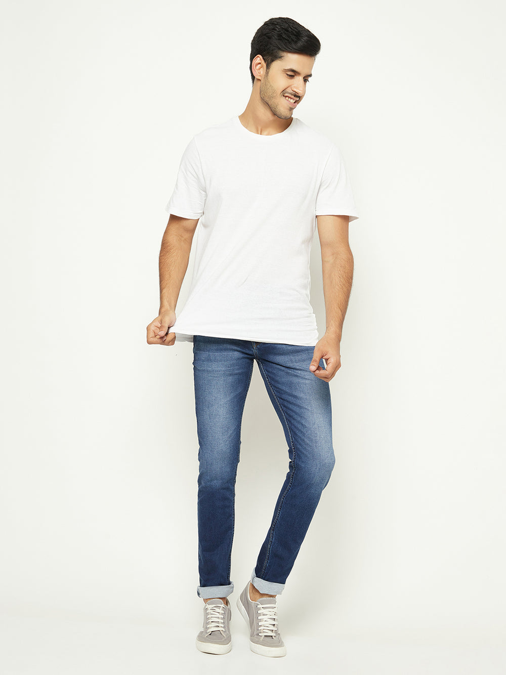 Versatile Blue Denim Jeans-Men Jeans-Crimsoune Club