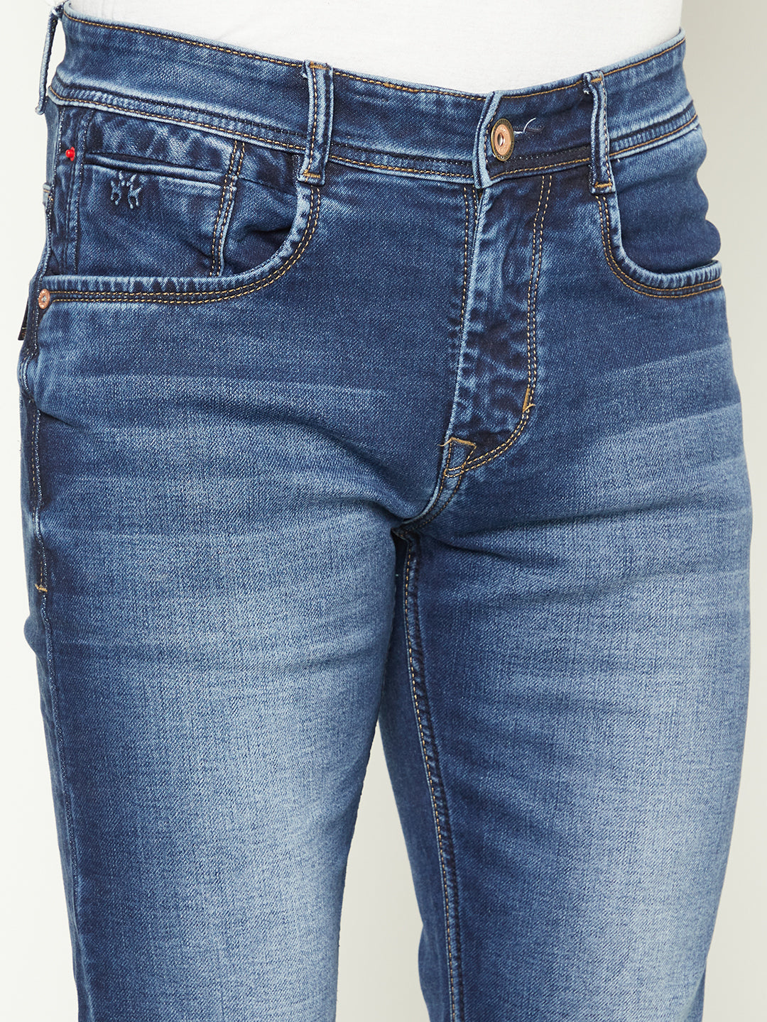 Versatile Blue Denim Jeans-Men Jeans-Crimsoune Club