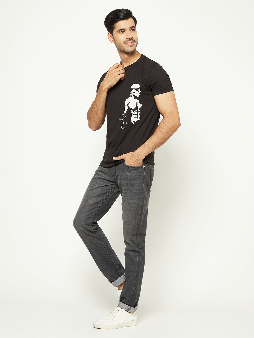 Sophisticated Grey Denim Jeans-Men Jeans-Crimsoune Club