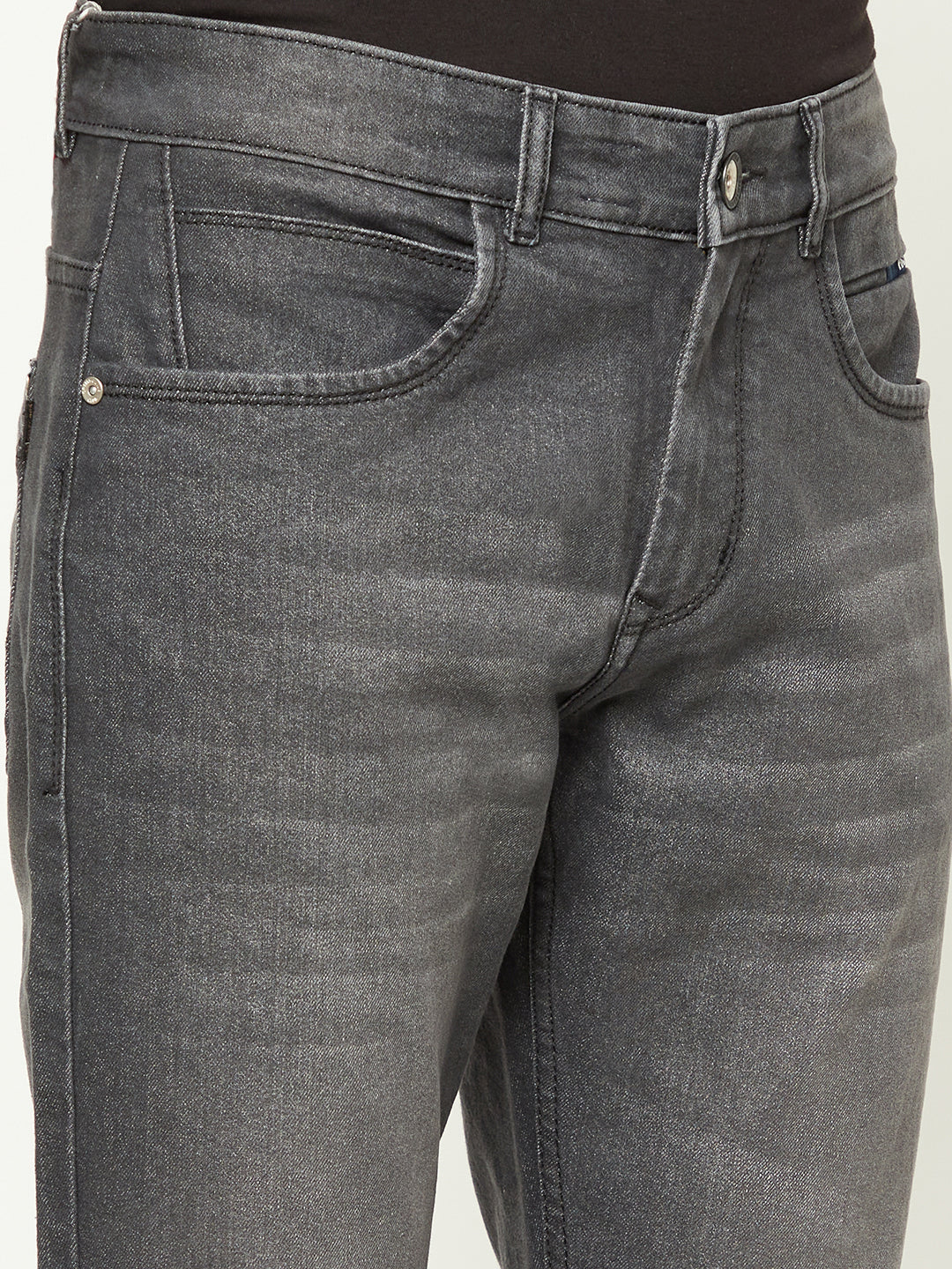 Sophisticated Grey Denim Jeans-Men Jeans-Crimsoune Club