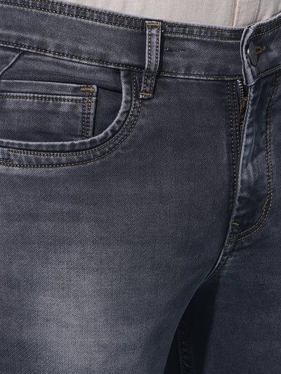 Grey Stretchable Jeans-Men Jeans-Crimsoune Club