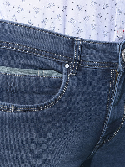 Heavy Wash Blue Jeans-Men Jeans-Crimsoune Club