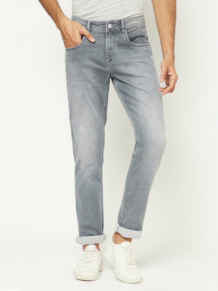 Sophisticated Grey Denim Jeans-Men Jeans-Crimsoune Club
