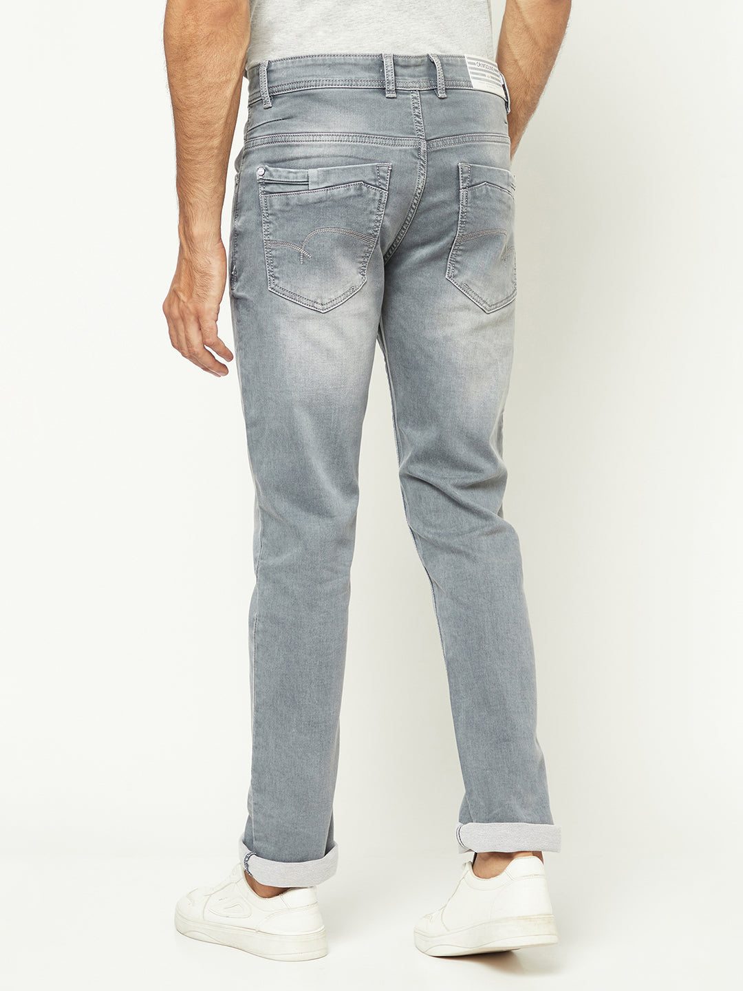 Sophisticated Grey Denim Jeans-Men Jeans-Crimsoune Club