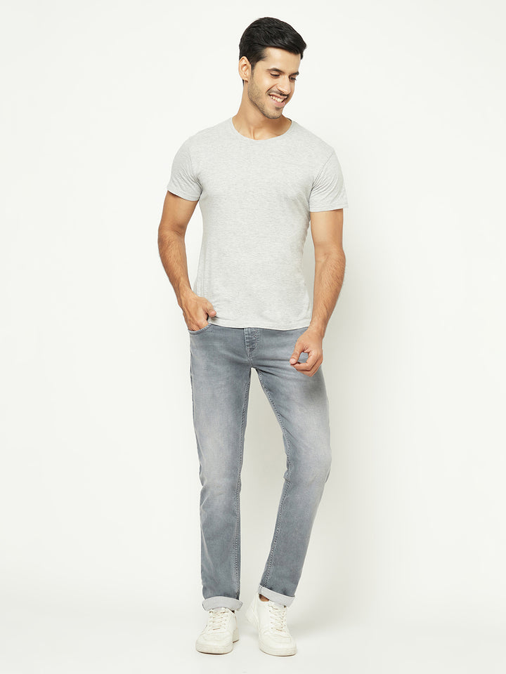 Sophisticated Grey Denim Jeans-Men Jeans-Crimsoune Club