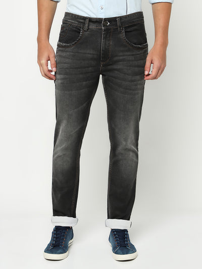 Black Denim Jeans-Men Jeans-Crimsoune Club