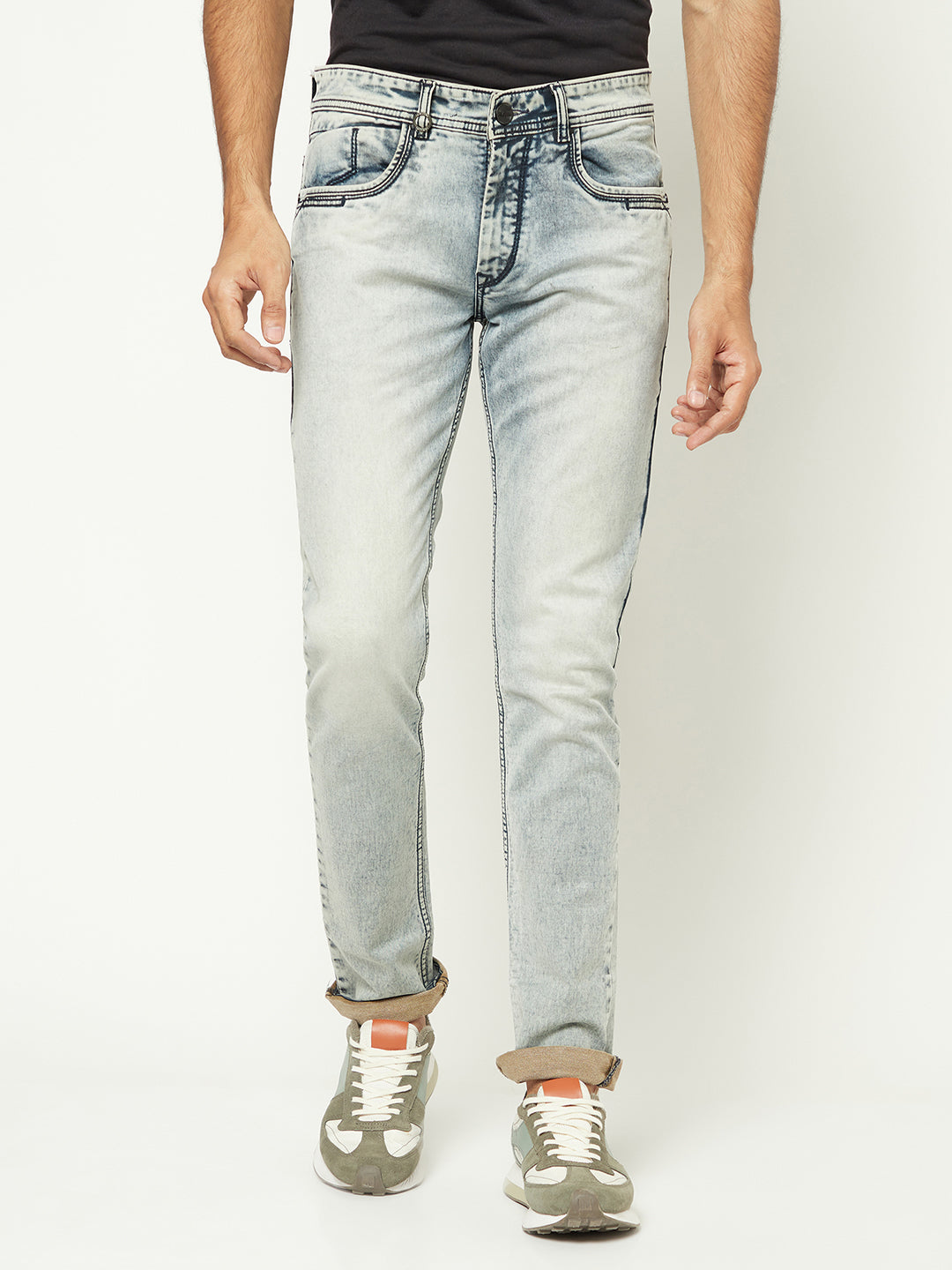 Classic Black Straight Leg Denim Jeans-Men Jeans-Crimsoune Club