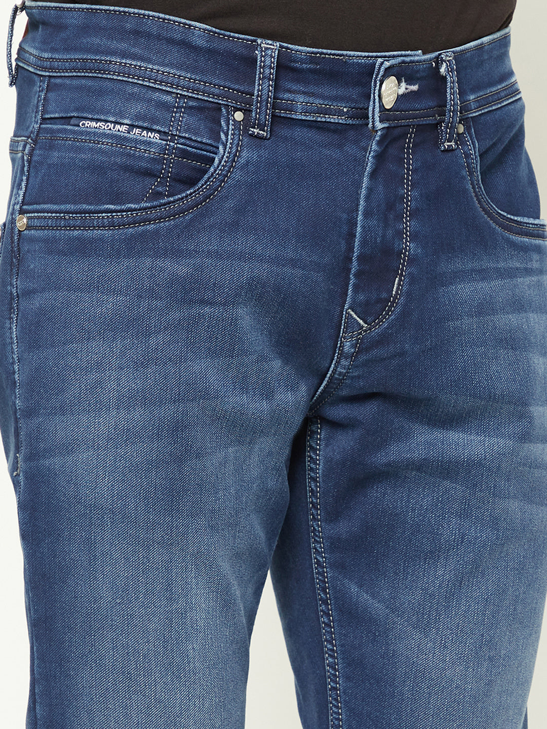 Versatile Blue Denim Jeans-Men Jeans-Crimsoune Club