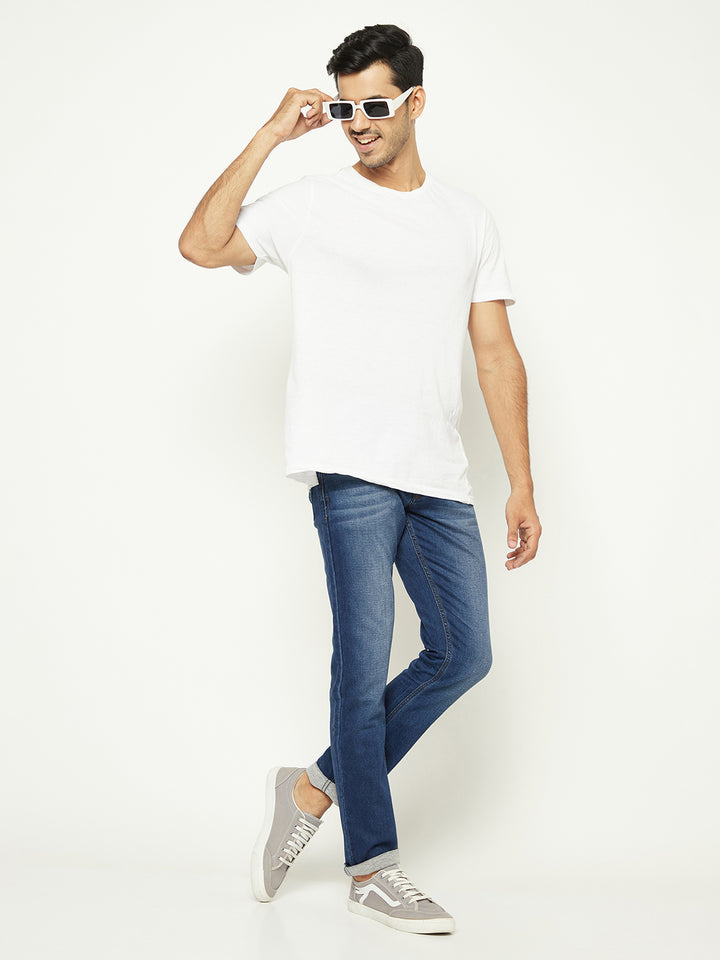 Versatile Blue Denim Jeans-Men Jeans-Crimsoune Club