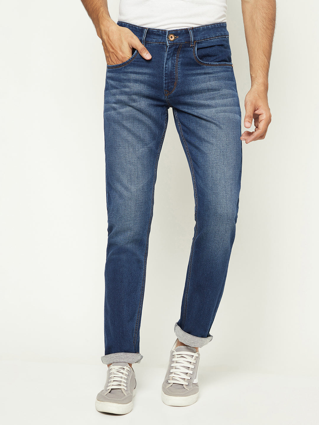 Versatile Blue Denim Jeans-Men Jeans-Crimsoune Club