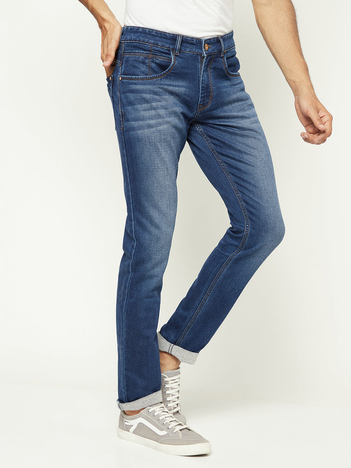 Versatile Blue Denim Jeans-Men Jeans-Crimsoune Club