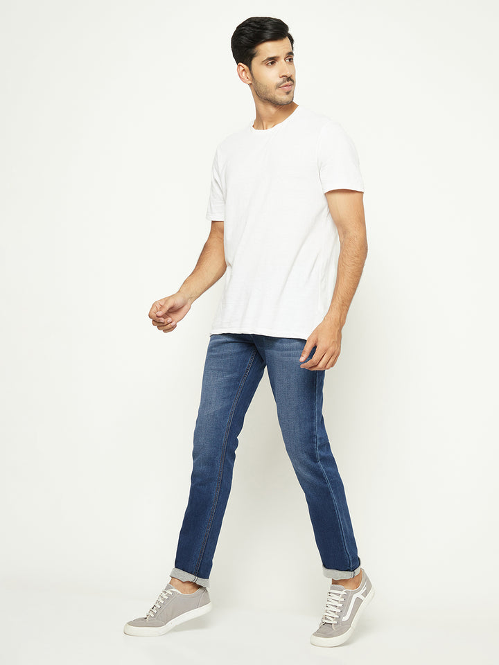 Versatile Blue Denim Jeans-Men Jeans-Crimsoune Club