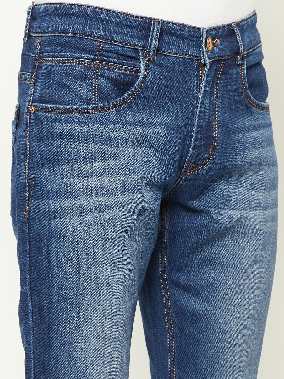 Versatile Blue Denim Jeans-Men Jeans-Crimsoune Club