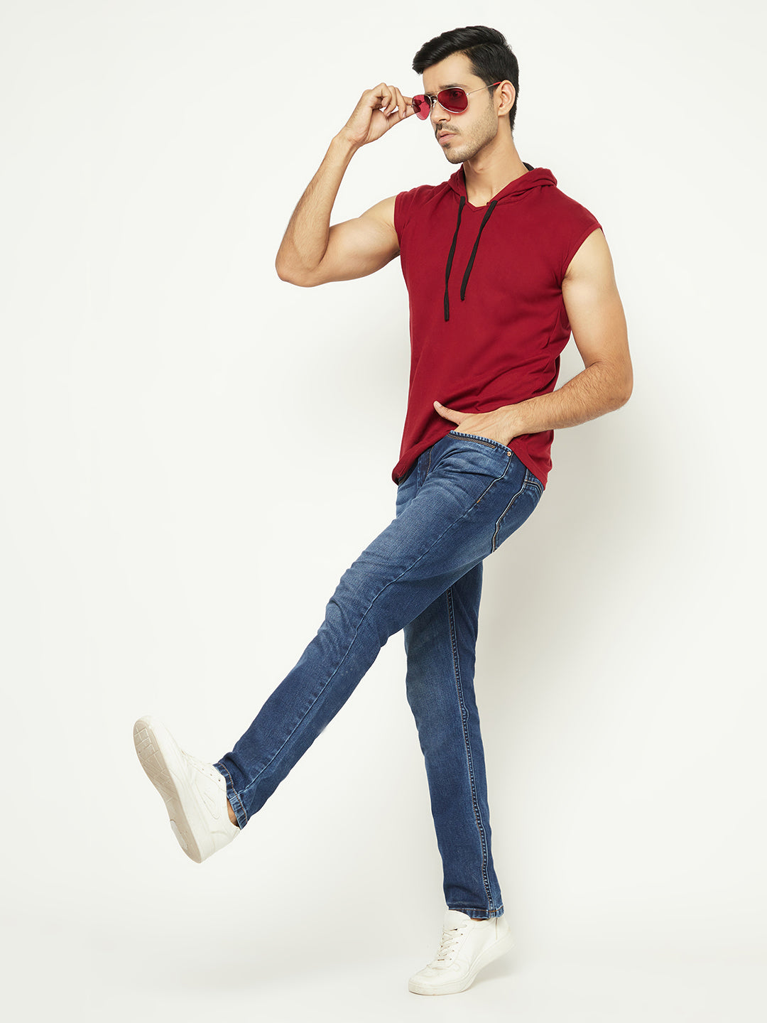 Versatile Blue Denim Jeans-Men Jeans-Crimsoune Club