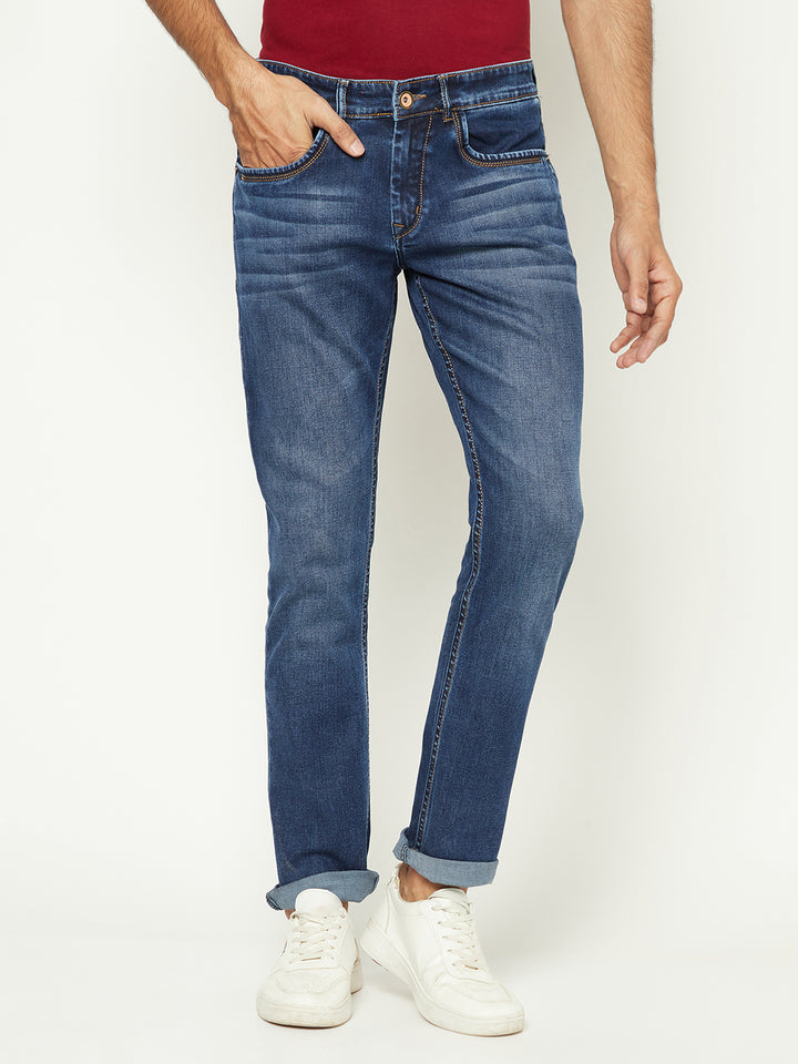 Versatile Blue Denim Jeans-Men Jeans-Crimsoune Club