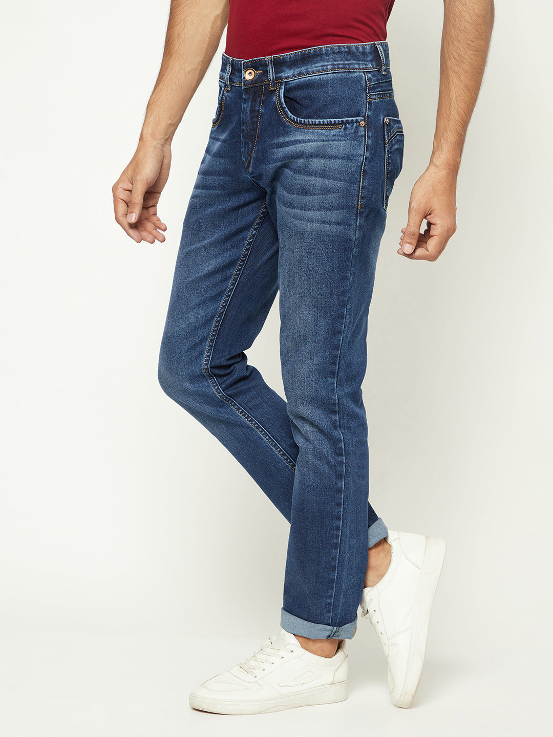 Versatile Blue Denim Jeans-Men Jeans-Crimsoune Club