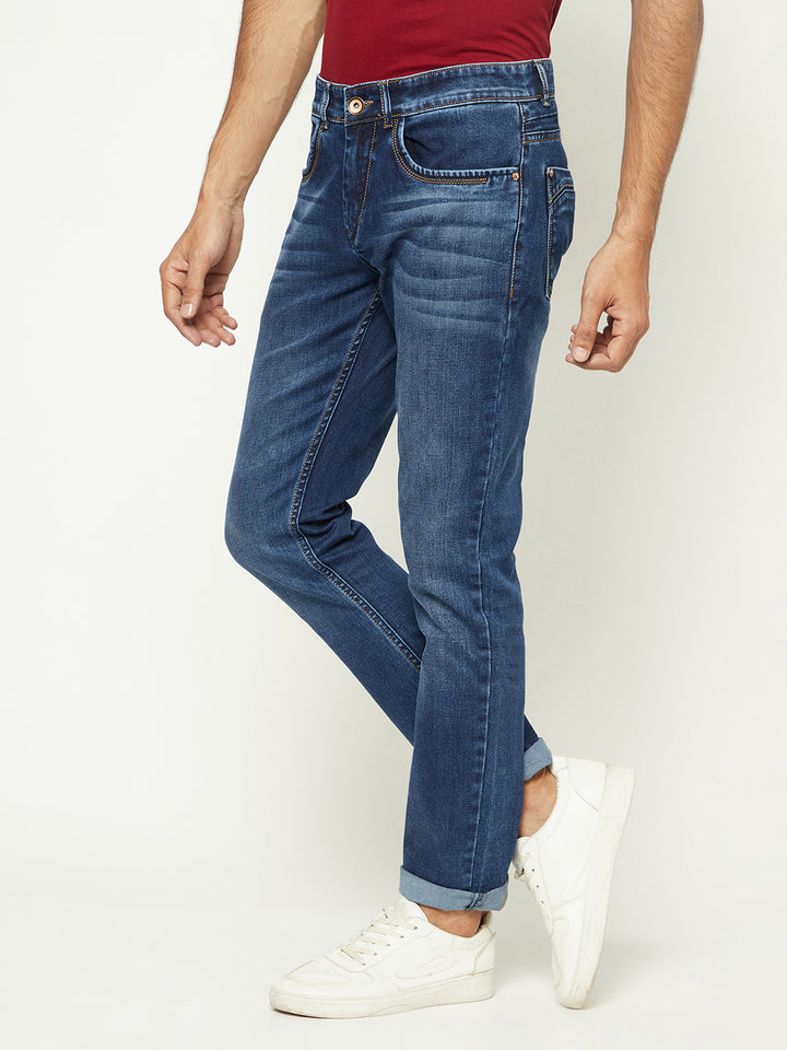 Versatile Blue Denim Jeans-Men Jeans-Crimsoune Club