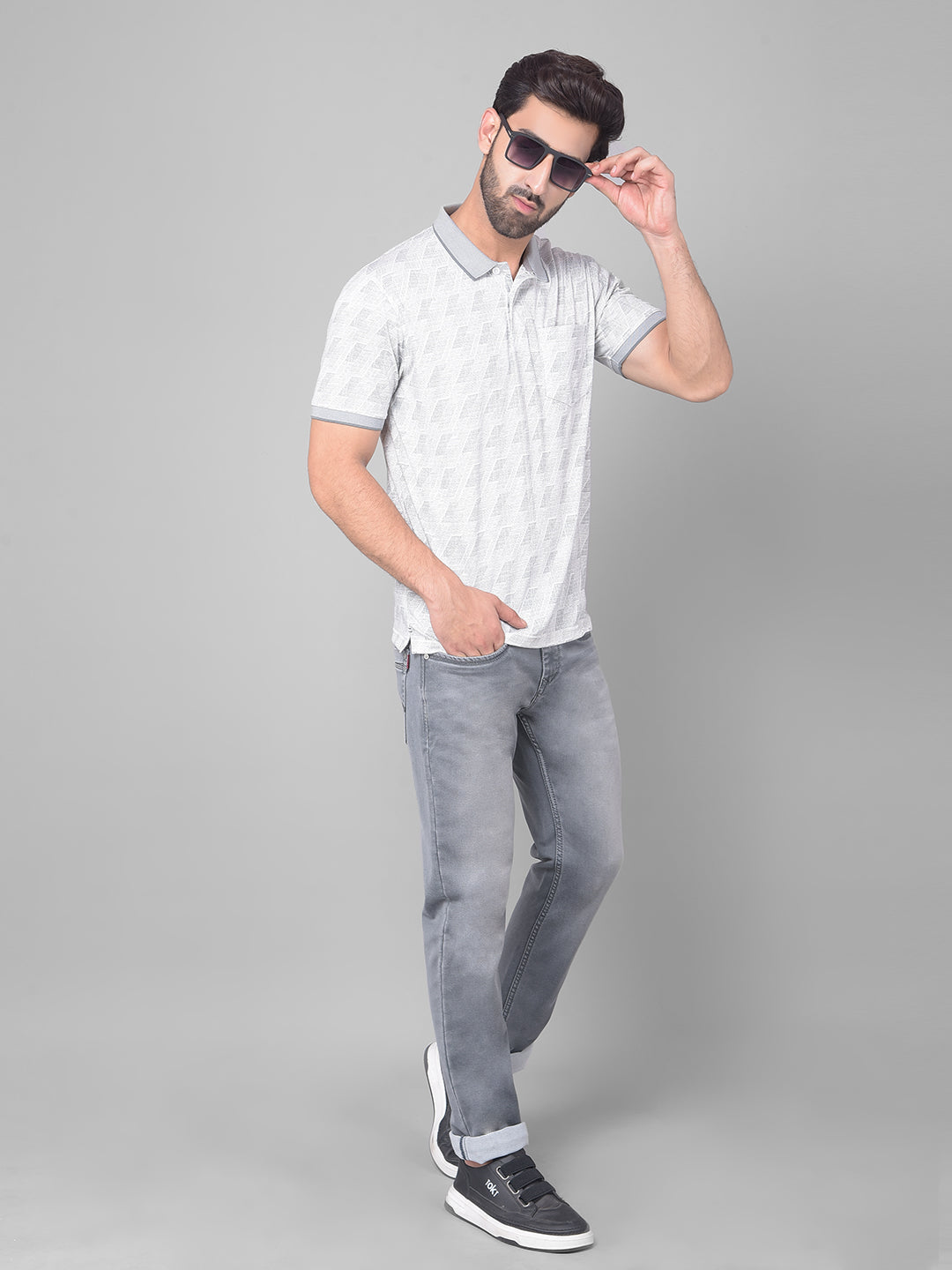 Grey Light Fade Jeans-Men Jeans-Crimsoune Club