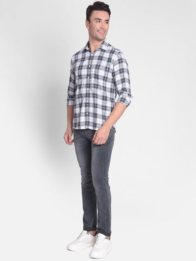 Grey Straight Jeans-Men Jeans-Crimsoune Club