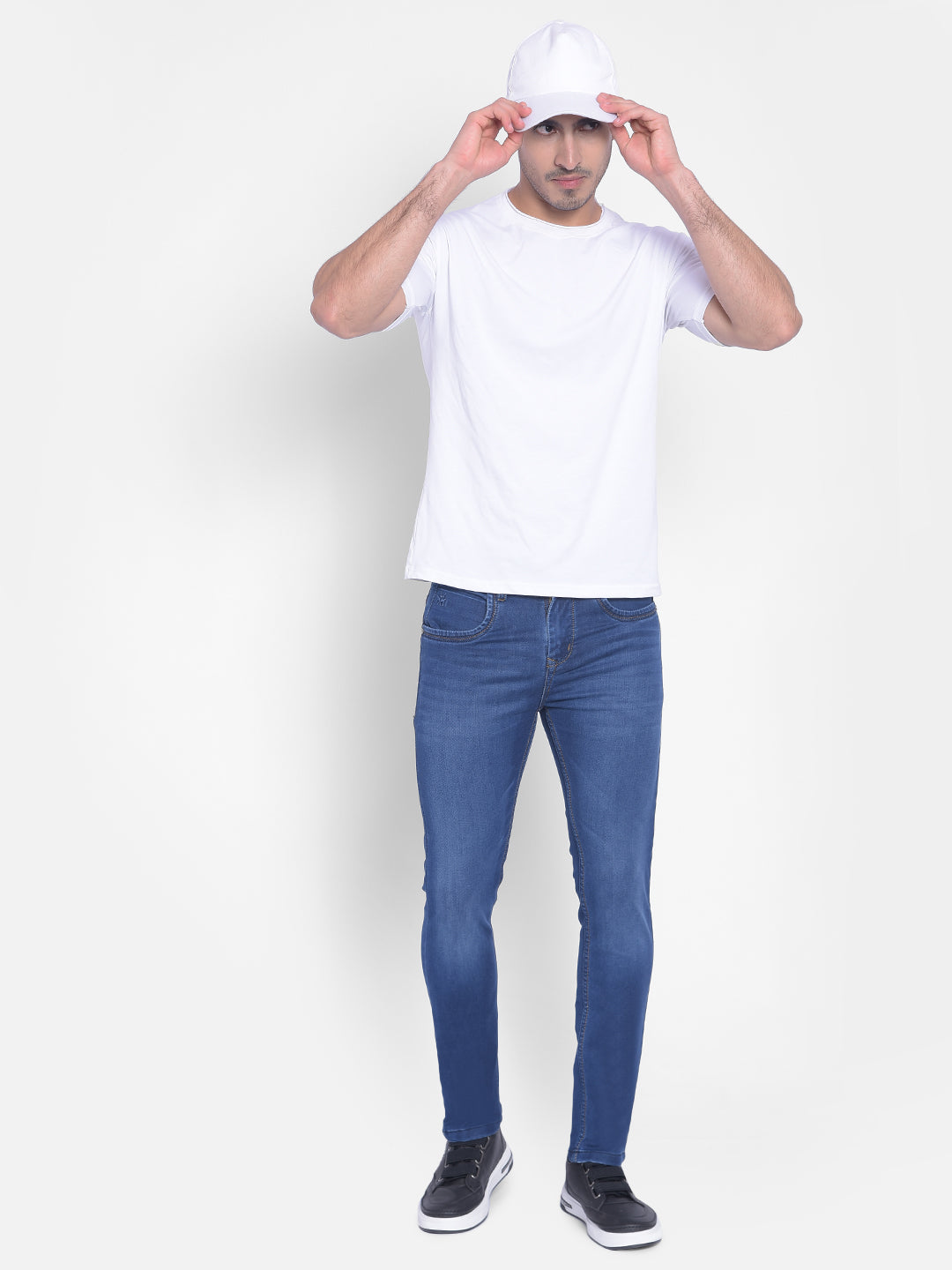 Blue Skinny Jeans-Men Jeans-Crimsoune Club