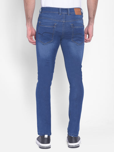 Blue Skinny Jeans-Men Jeans-Crimsoune Club