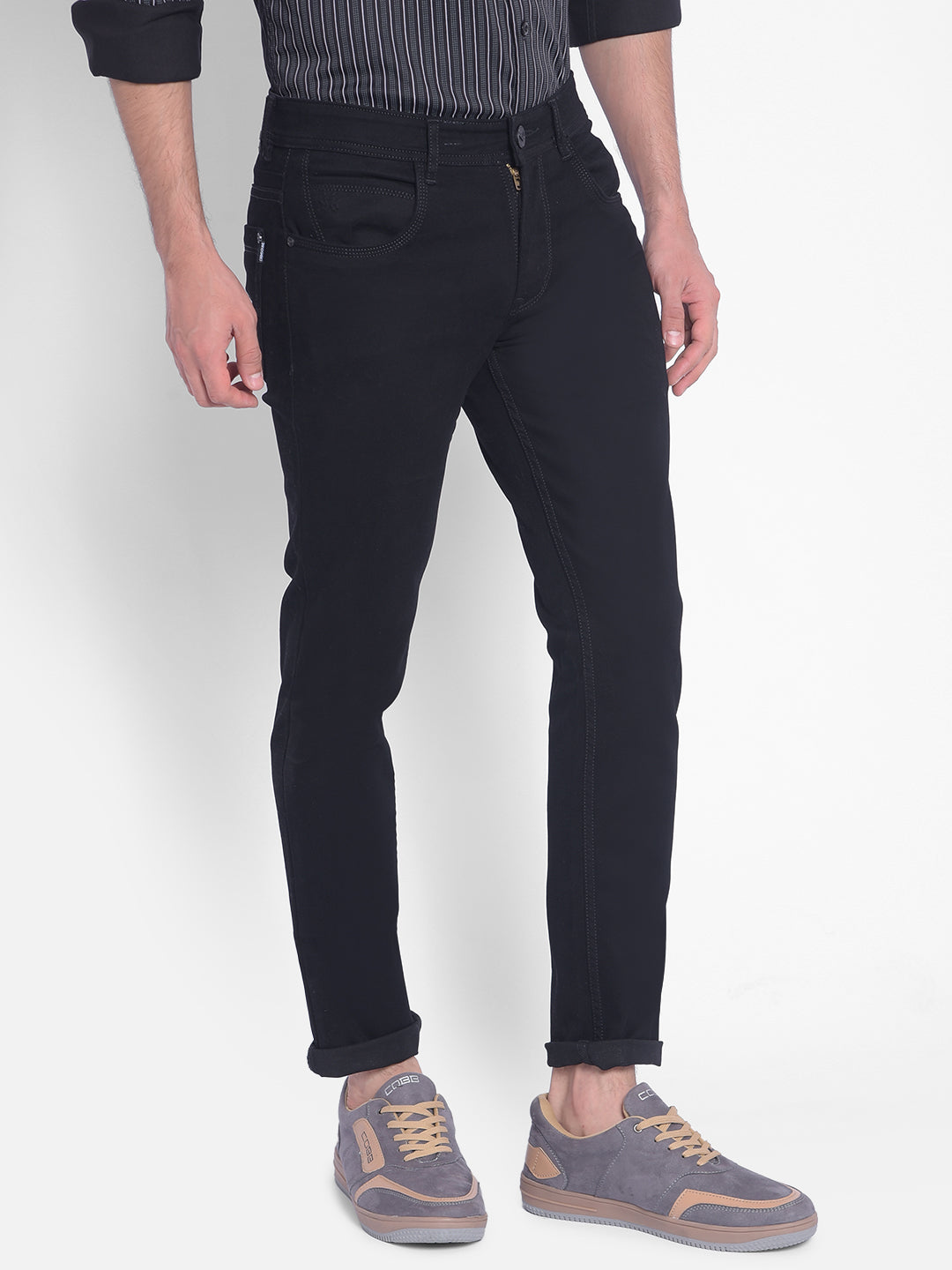 Black Slim Jeans-Men Jeans-Crimsoune Club