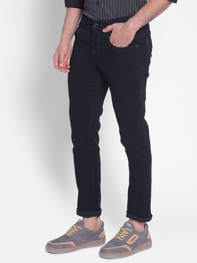 Black Slim Jeans-Men Jeans-Crimsoune Club